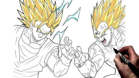 Goku Vs Vegeta Drawing Easy Clip Art Library | The Best Porn Website