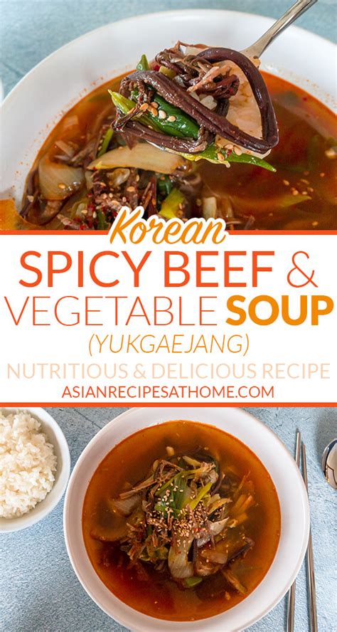 Korean Spicy Beef and Vegetable Soup (Yukgaejang) – Asian Recipes At Home