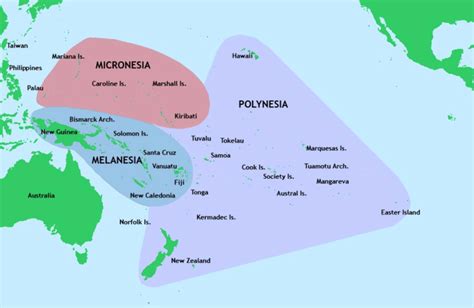 Map of the Pacific with the three main regions outlined. | Download Scientific Diagram