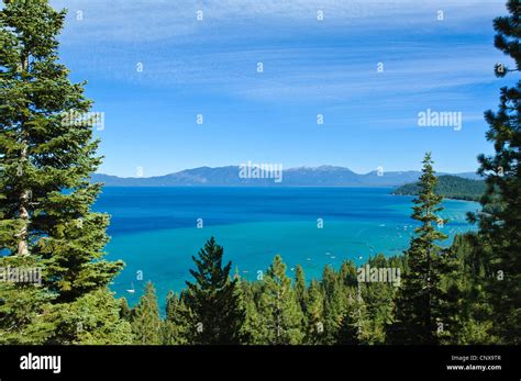 view to Lake Tahoe, USA, California Stock Photo - Alamy