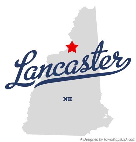 Map of Lancaster, NH, New Hampshire