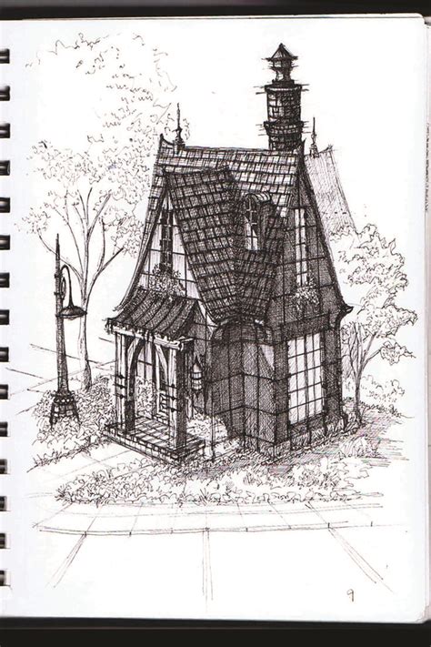 Gothic home by Shawn Fisher. | Gothic house, Victorian house plans, Dream house drawing