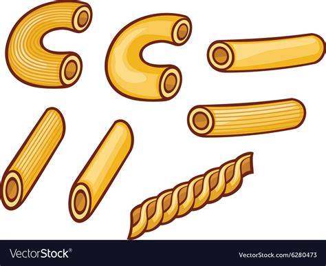 Macaroni pieces Royalty Free Vector Image - VectorStock