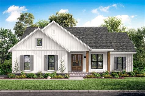 Plan 51811HZ: 3-Bed New American Ranch Home Plan in 2020 | Ranch house plans, Modern farmhouse ...