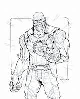 Conquer The Infinity Stones With Thanos Coloring Pages Printable For  sketch template