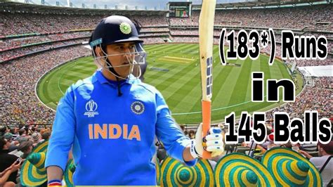 Ms Dhoni 183* runs in 145 balls | Ms dhoni batting highlights - YouTube