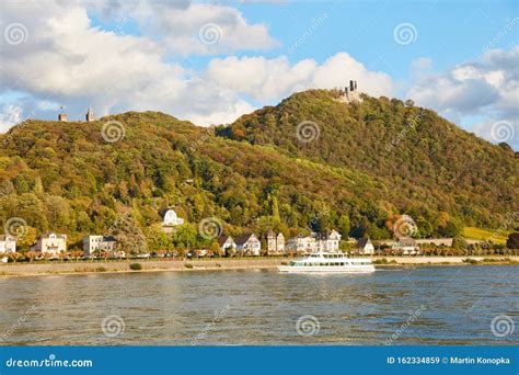 Drachenfels stock image. Image of castle, dragon, mountain - 162334859