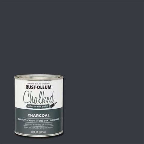 Rust-Oleum 30 oz. Ultra Matte Interior Chalked Paint, Charcoal-285144 - The Home Depot