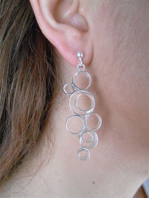 Sterling Silver Earrings handmade Earrings 925 Geometric - Etsy