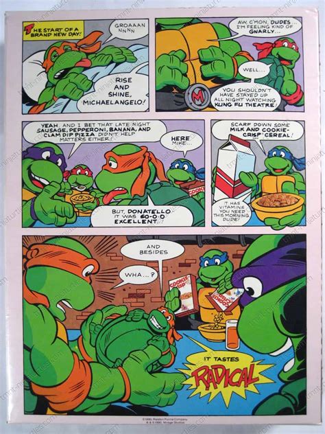 {Cereal Items} Cookie Crisp cereal box (w/ TMNT comic strip on back ...