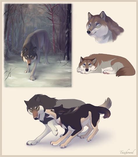 Wolves by Tazihound on deviantART | Canine art, Wolf art, Animal art