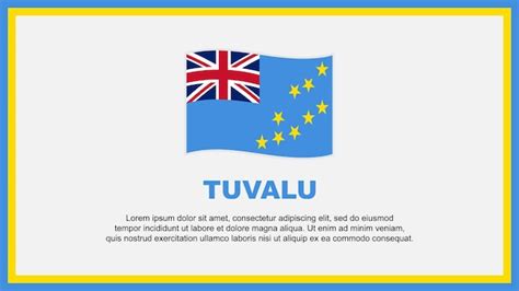 Premium Vector | Tuvalu flag abstract background design template tuvalu independence day banner ...