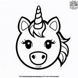 Unicorn Emoji Coloring Pages sketch template