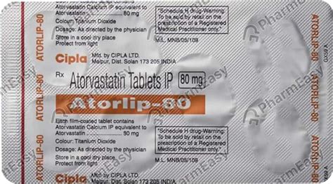 Atorlip 80 MG Tablet (7): Uses, Side Effects, Price & Dosage | PharmEasy