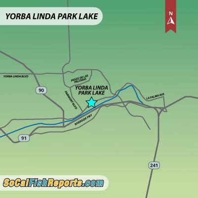 Yorba Linda Park Lake - Anaheim, CA - Fish Reports & Map