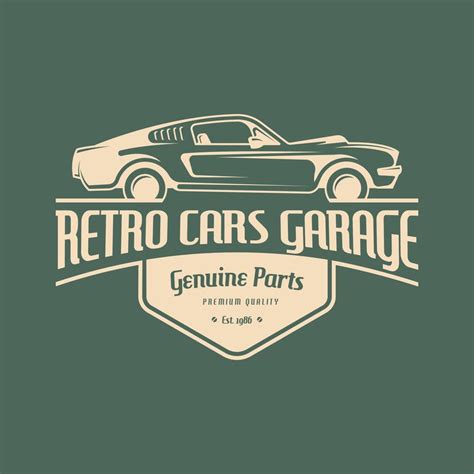 Retro Car Logo Design Concept Vector 7744495 Vector Art at Vecteezy