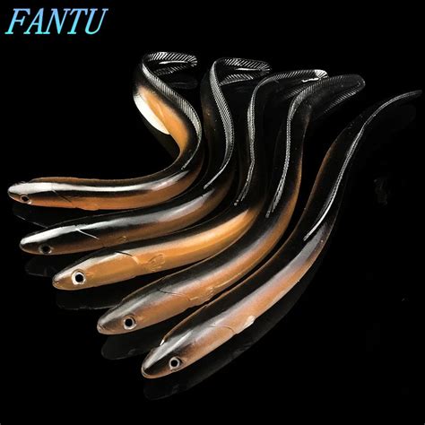 Aliexpress.com : Buy FANTU Soft Big Eel Fishing Lures 58g/30cm Artificial Loach Finless Eel PVC ...