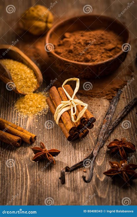 Baking Ingredients and Spices Stock Image - Image of homemade, closeup: 80408343