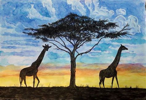 Safari Watercolor at GetDrawings | Free download