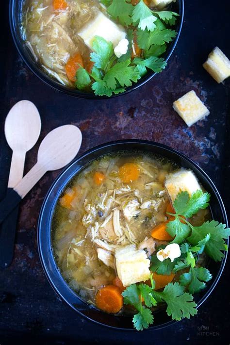 Slow Cooker Chicken Soup - Indian Style | Video - NISH KITCHEN