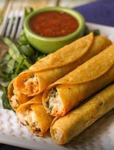 Taquitos de Pollo con Queso Crema - Cocina Eficaz