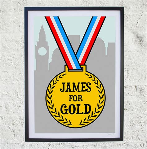 personalised going for gold medal print by spdesign ...