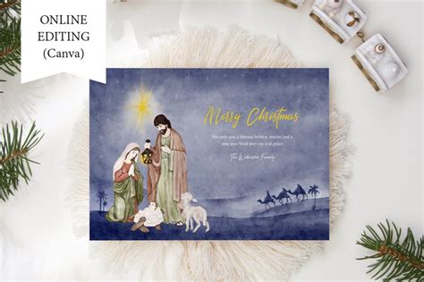 Christmas Greeting Religious Card Nativity Scene (2259530)