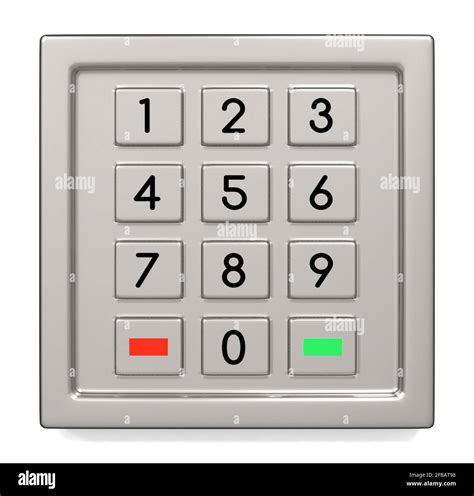 Atm machine keypad with numbers 3D illustration Stock Photo - Alamy