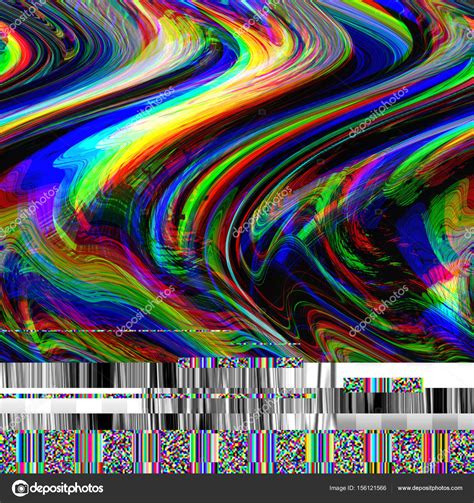 Glitch psychedelic background. Old TV screen error. Digital pixel noise abstract design. Photo ...