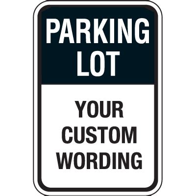 Custom Aluminum Parking Signs - Parking Lot | Seton