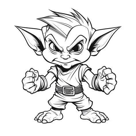 Goblin as a coloring template download free coloring pages and templates for kids!