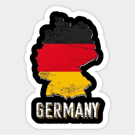 Customizable Germany Map Flag Sticker