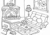 Kleurplaat Zolder Dachboden Attic Coloring Grenier Coloriage House  sketch template