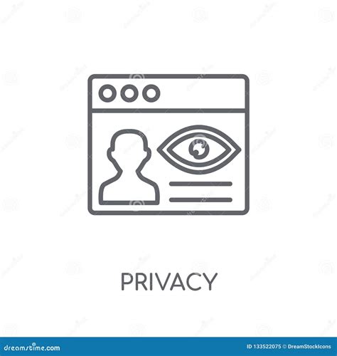 Privacy Linear Icon. Modern Outline Privacy Logo Concept on Whit Stock Vector - Illustration of ...