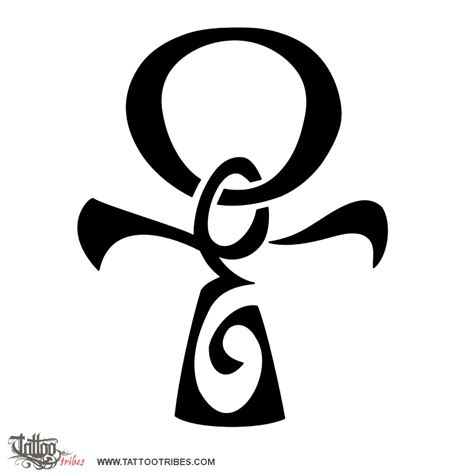 Ankh + E (Eternal life) ankh egyptian cross original tribal tattoo design