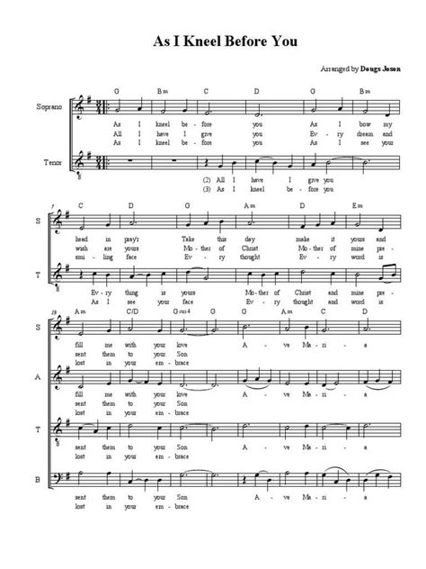 As I kneel Before you | Sheet music, Recorder fingering chart, Music