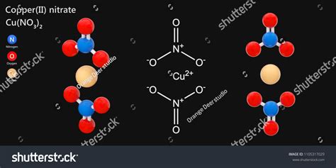 Copperii Nitrate Formula Cuno32 Cun2o6 Inorganic Stock Illustration ...