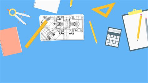 Concept Of Engineering Background Drawing And Educational Tools Vector Illustration Stock ...