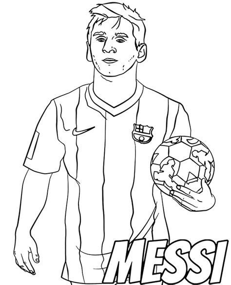 Messi coloring page to download