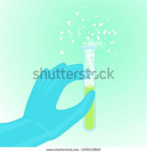 Gas Formation Chemical Reaction Experiment Laboratory Stock Vector ...