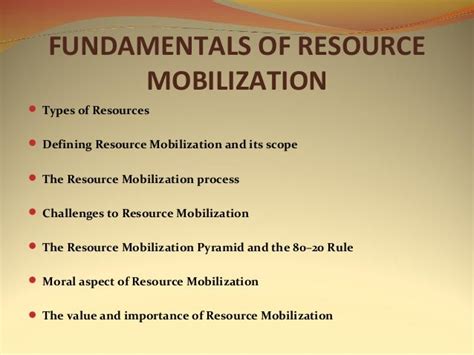 Resource Mobilization Process/strategy