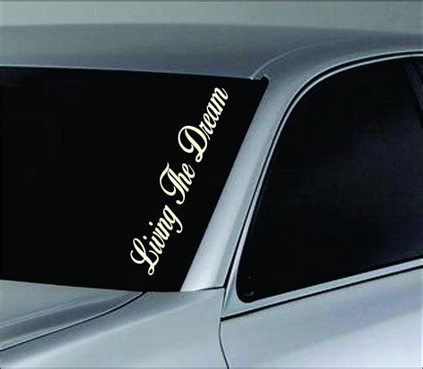 Amazon.com: Living the Dream Large Version Car Truck Window Windshield Lettering Decal Sticker ...