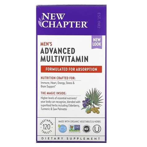 New Chapter, Men's Advanced Multivitamin, 120 Vegetarian Tablets