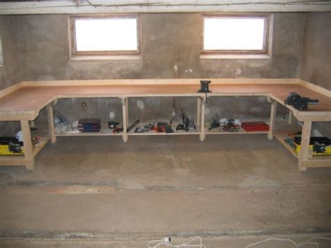 Corner l shaped workbench plans - Bench woodworking