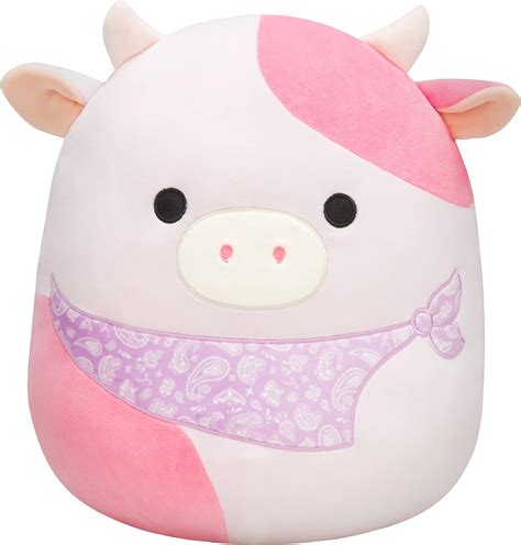 Squishmallows Original 14-Inch Reshma Light Pink Cow with Purple ...