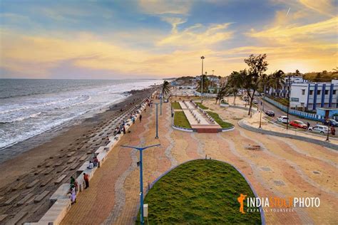 Sea Beach Sunset Aerial View At Digha India | India Stock Photo