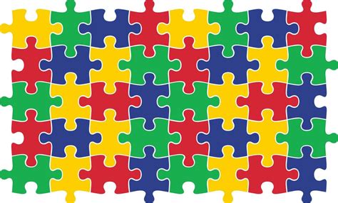 Seamless puzzle pattern, Autism awareness design 24595783 Vector Art at Vecteezy