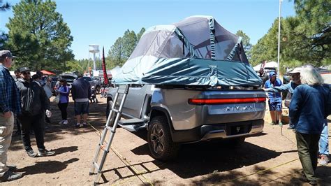 Rivian R1T Electric Camper Truck Walk Around: Overland Expo - YouTube