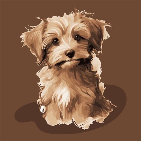 Premium Vector | Vector cute brown dog cute animal