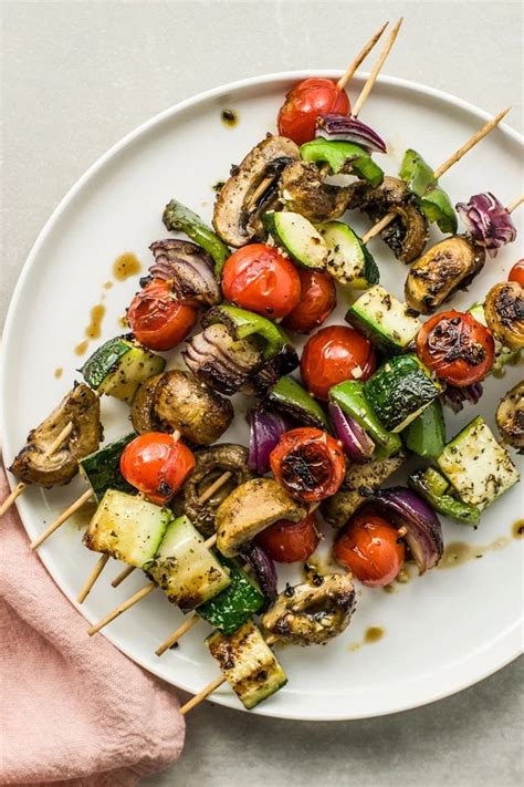 Quick and Easy Roasted Veggie Kebabs